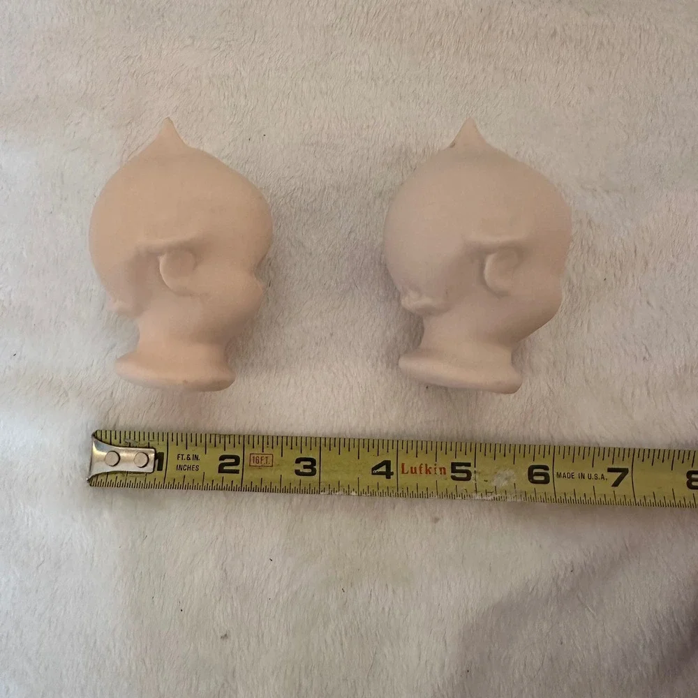 Vintage Kewpie Head Shoulders  Craft Art Oddities Ornament Exc. Bisque Porcelain